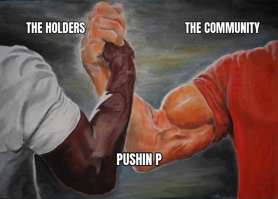 pushin P handshake